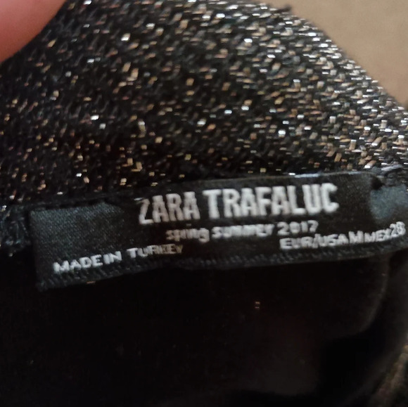 Gorgeous ZARA Black Sparkly Dress with Sheer Back Panel(#1,027) - Picture 2 of 9